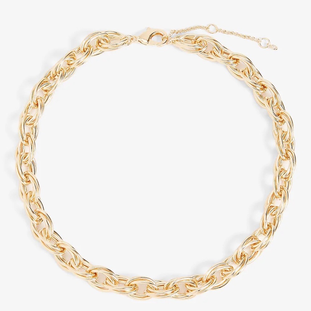 Express Interlocking Circle Chain Necklace Gold